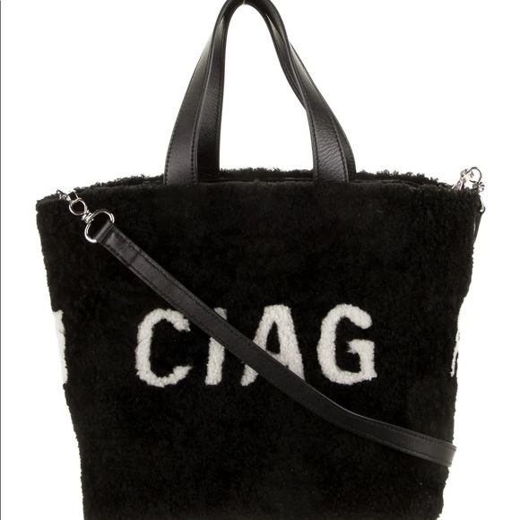 Balenciaga Shearling Logo Tote XS - Picture 3 of 6